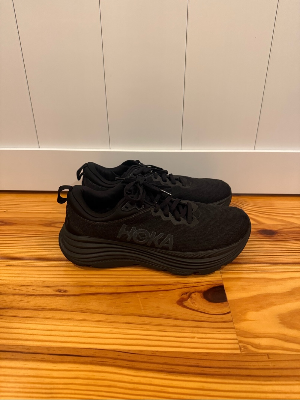 Hoka All-Black Athletic Running Shoes